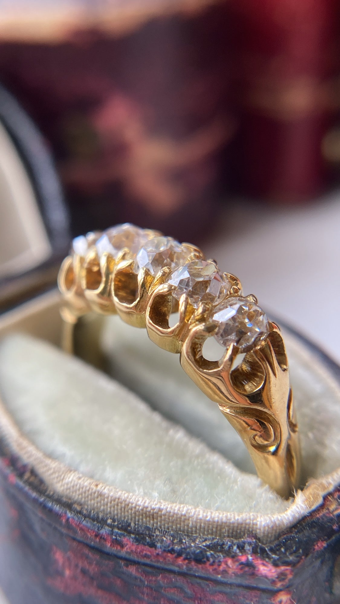 the chunky five stone diamond band