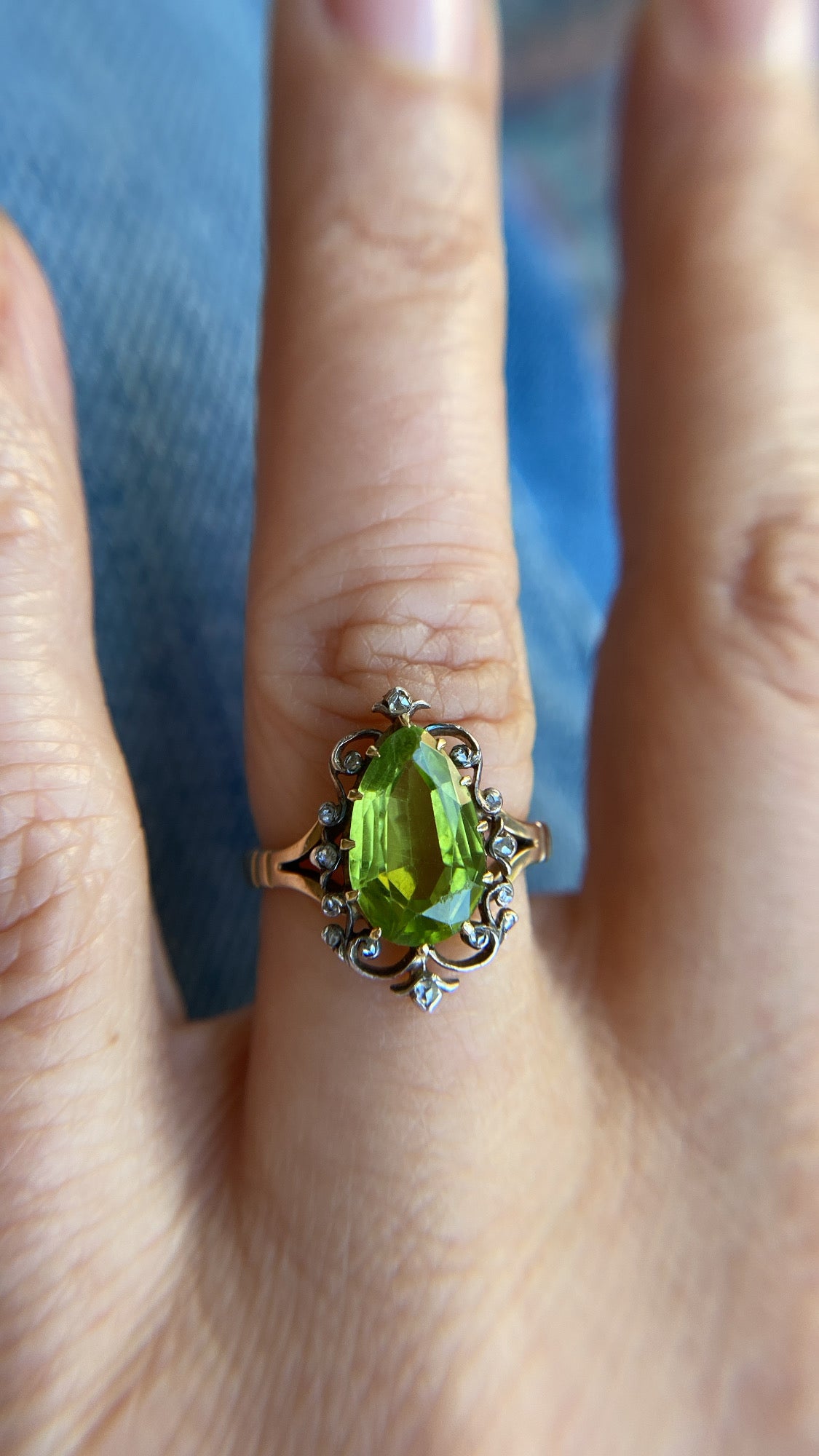 the pear shaped peridot