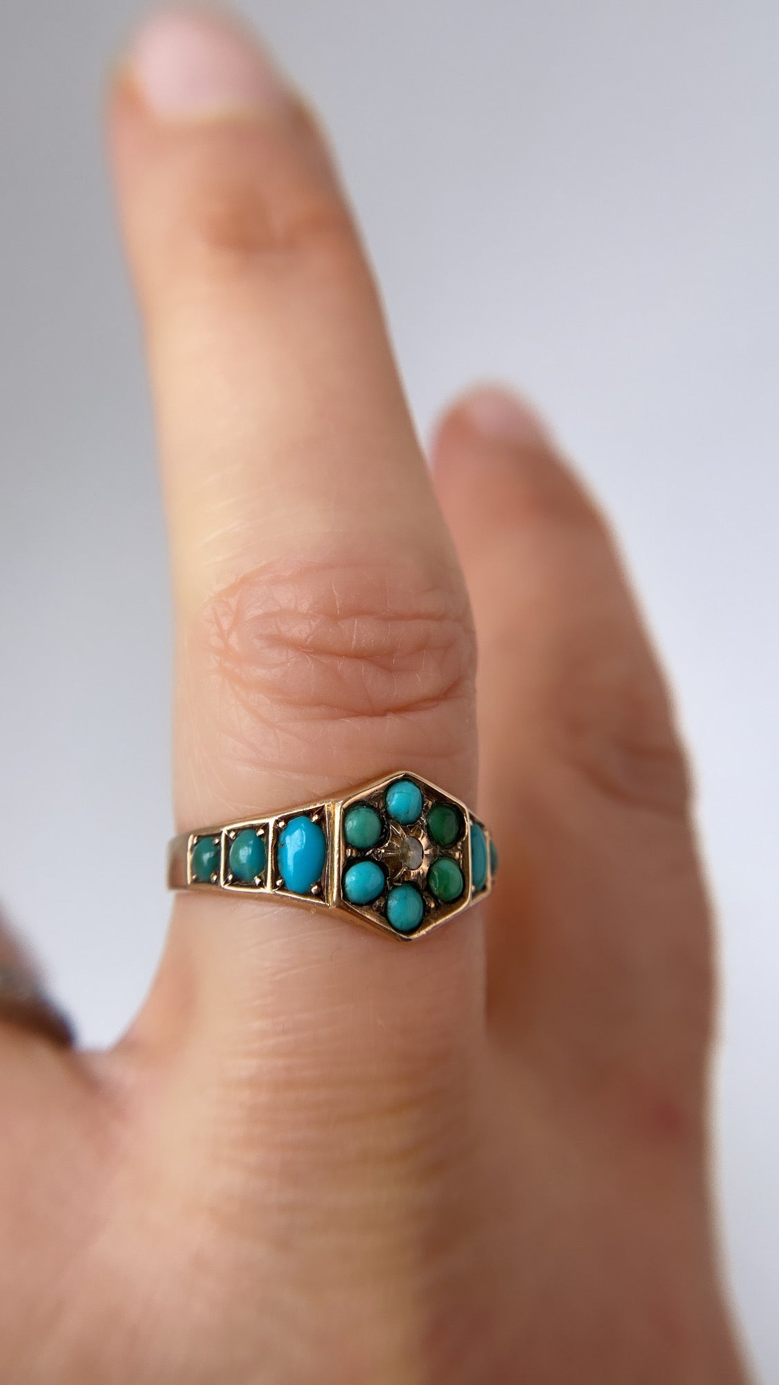 turquoise hexagon