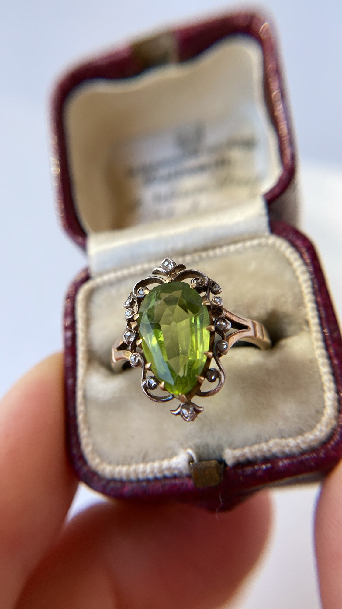 the pear shaped peridot