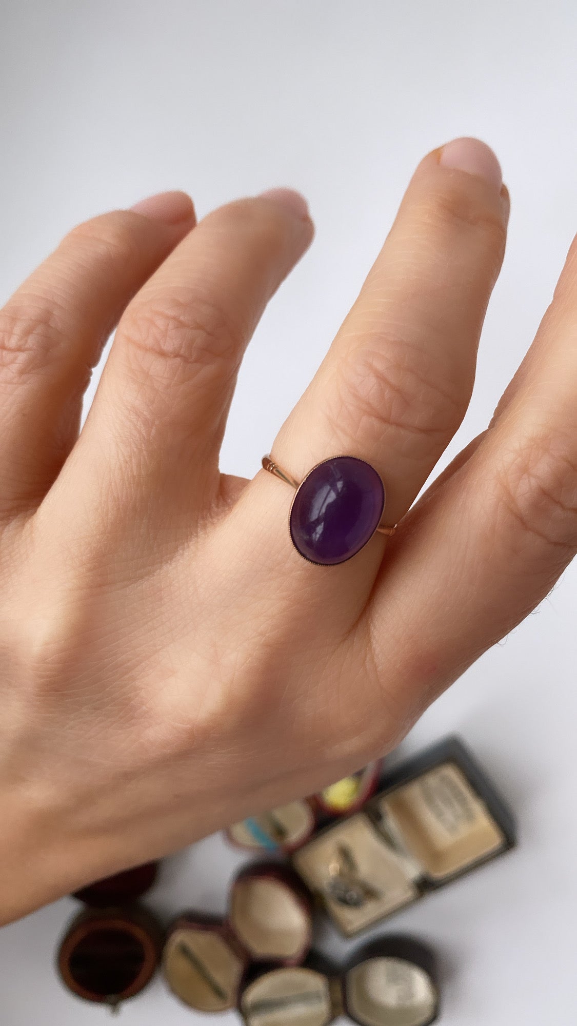 antique amethyst gumdrop