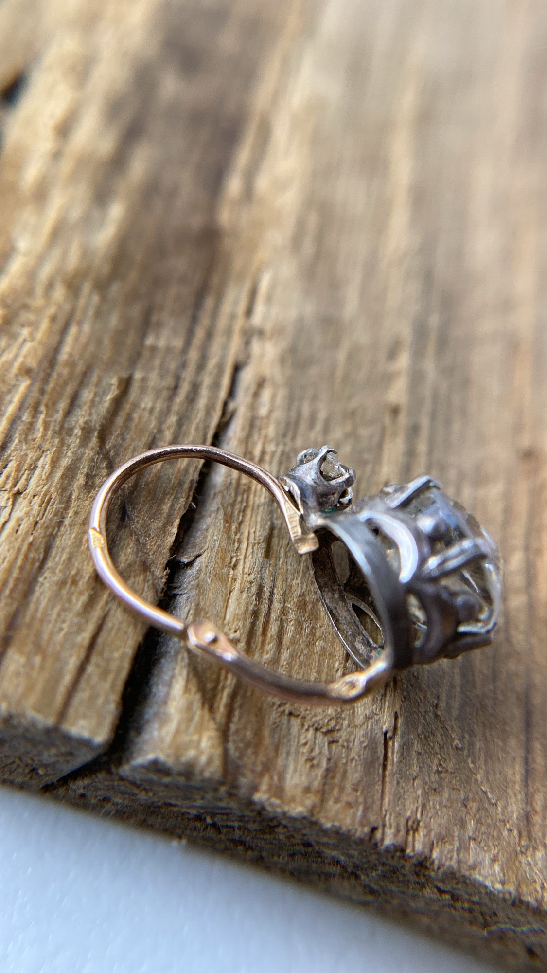 pair of antique French paste earrings