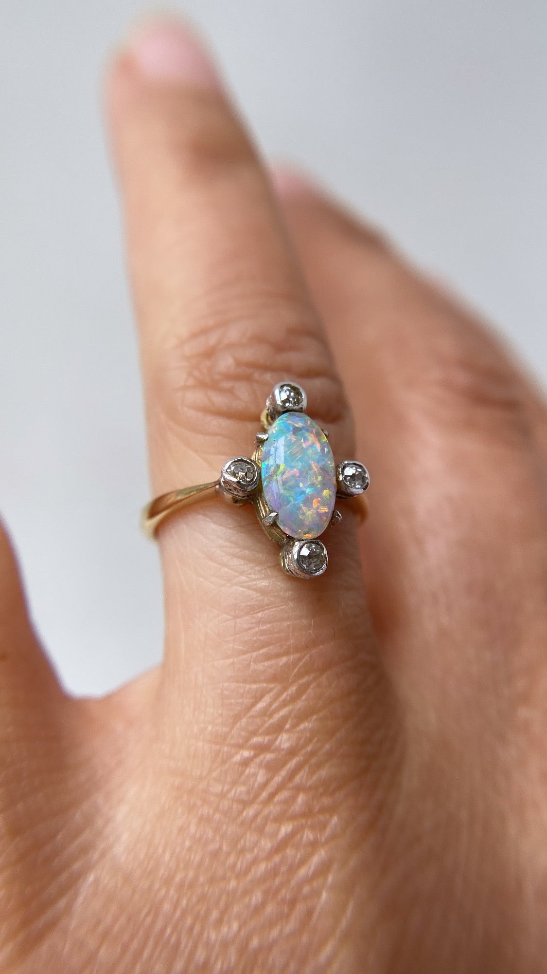 the rainbow opal ring
