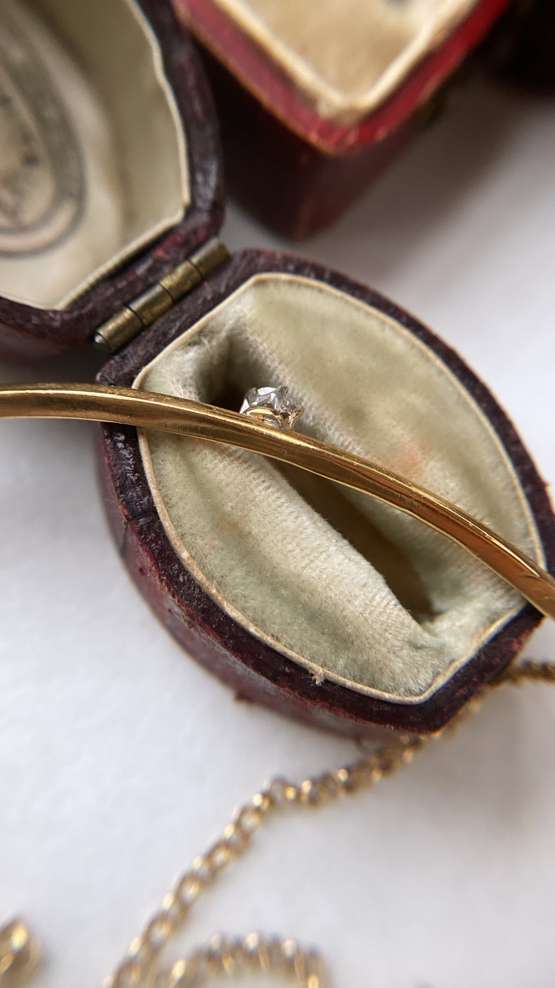 edwardian crescent diamond necklace