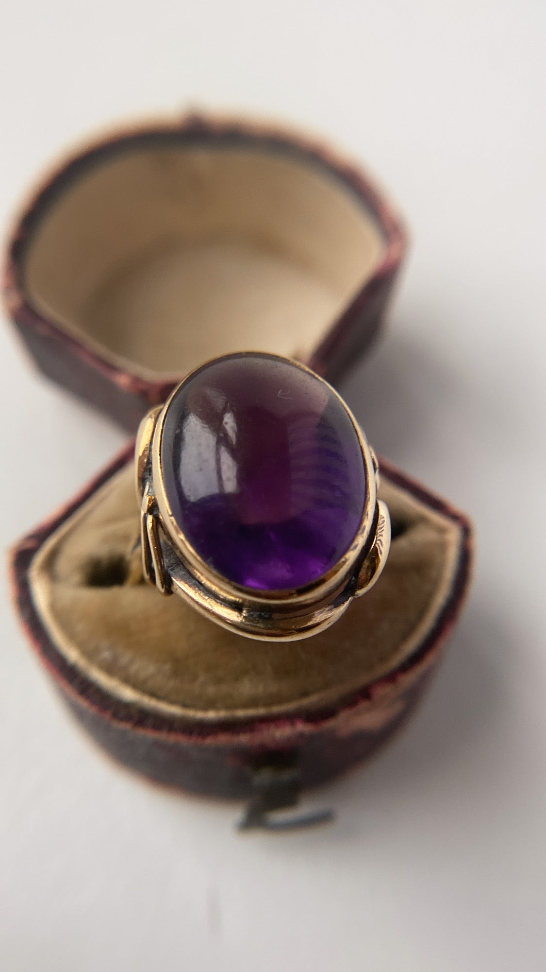 art nouveau amethyst cabochon