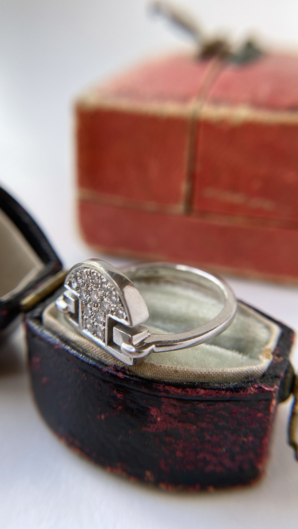 the diamond half moon ring