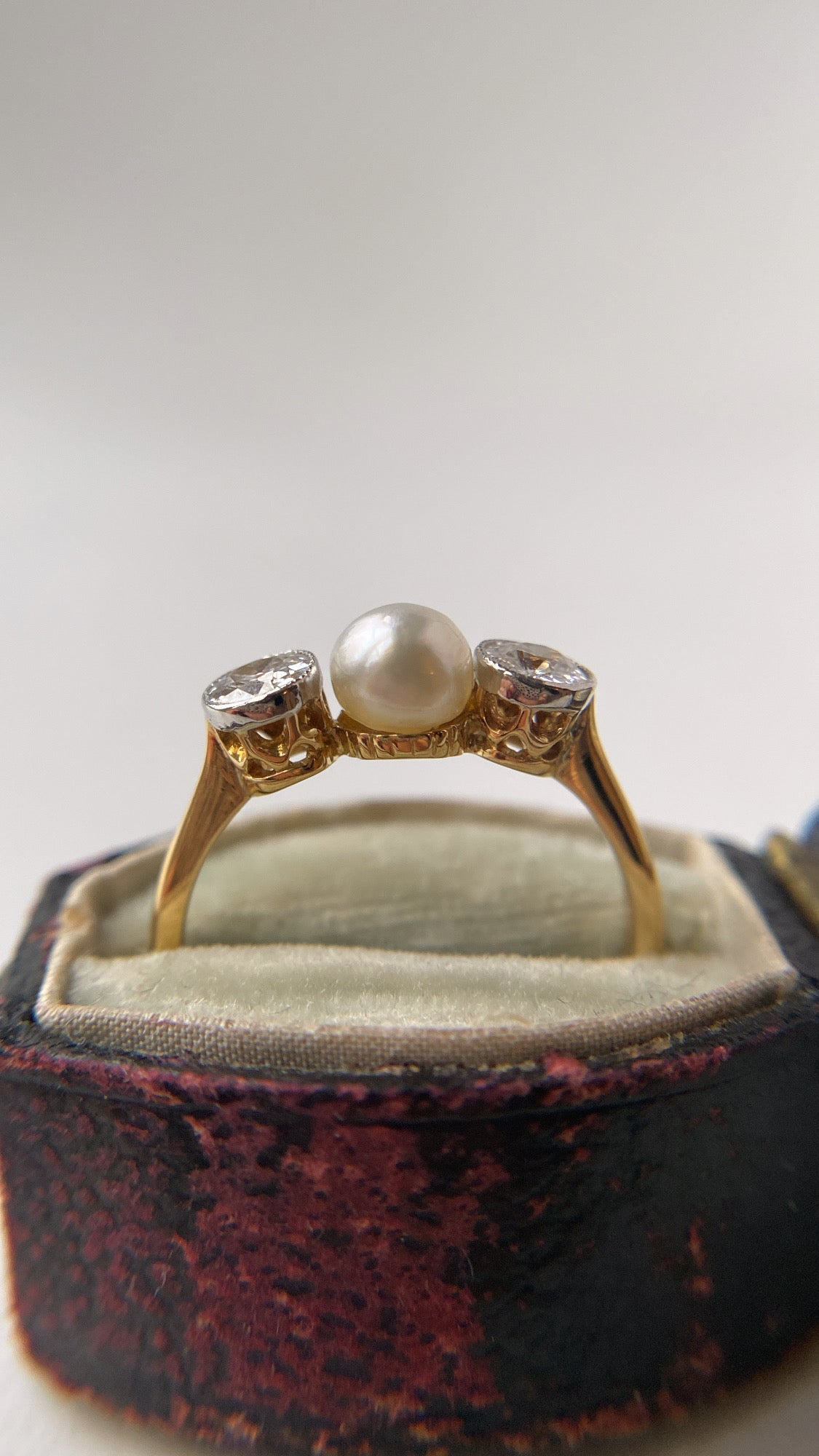 the pearl and diamond ring