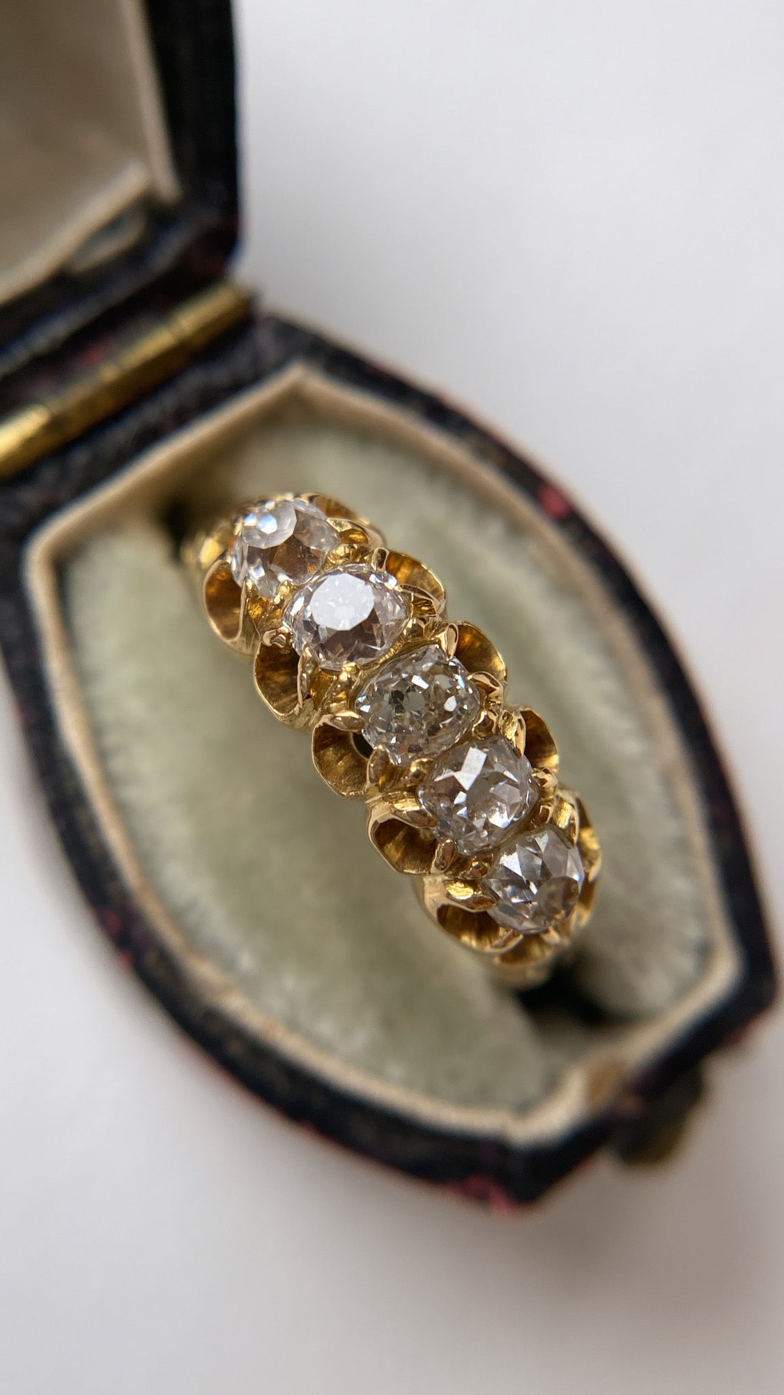 the chunky five stone diamond band