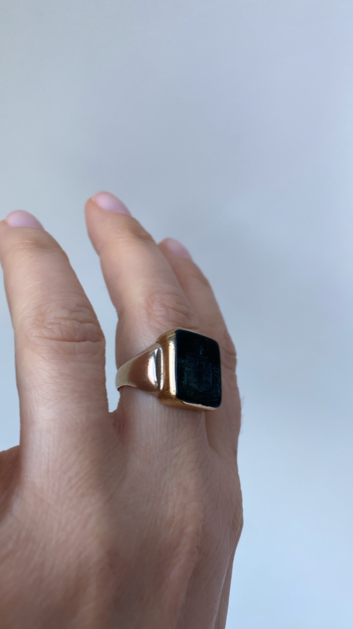 antique bloodstone signet ring