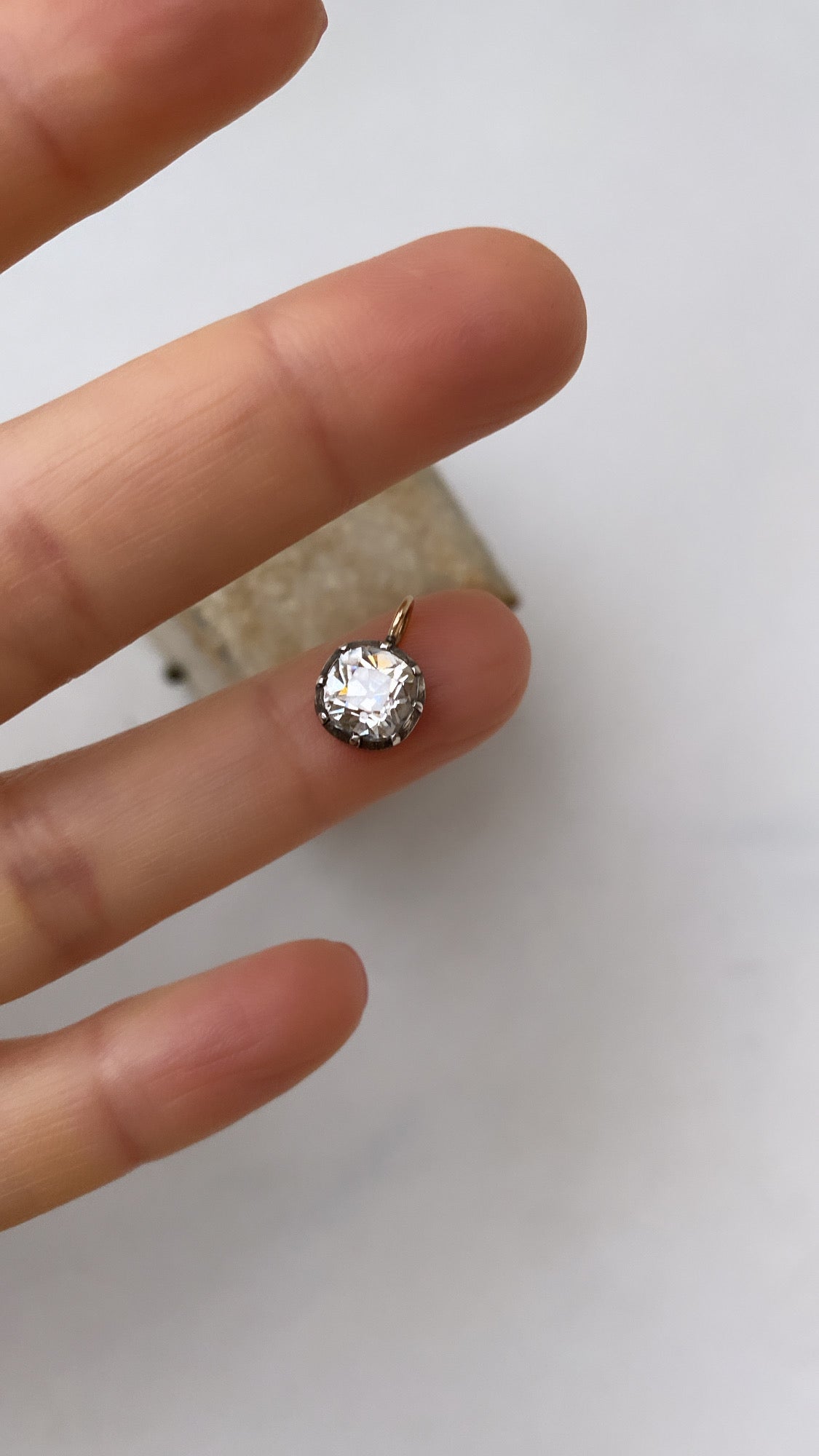 georgian style cubic zirconia charm