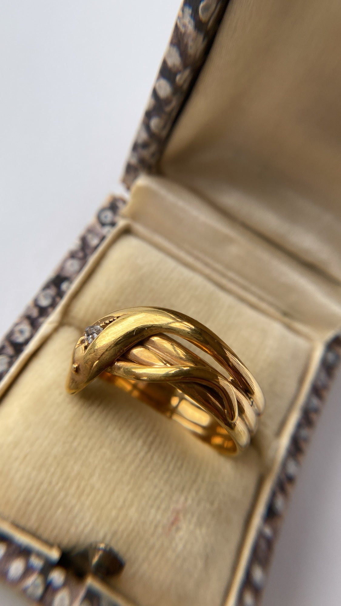 antique diamond snake ring