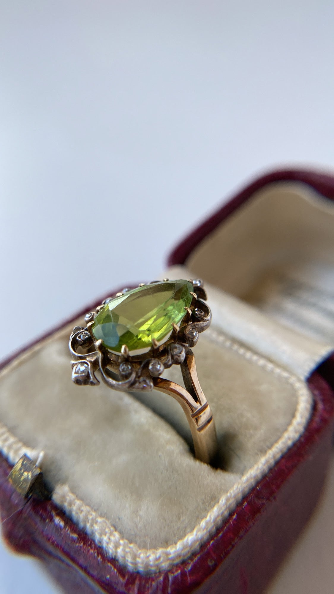 the pear shaped peridot