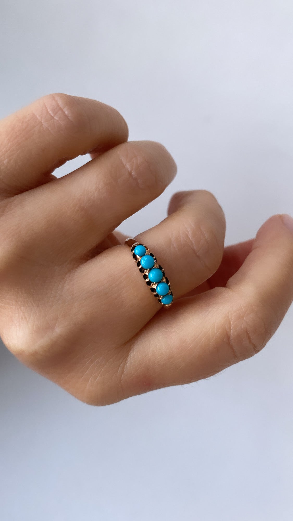 antique five stone turquoise