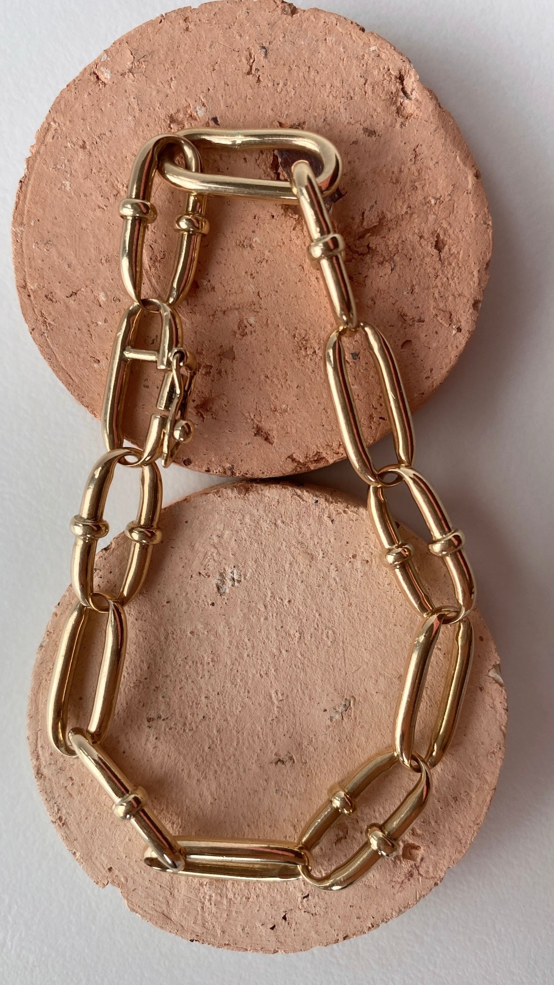 the oval link gold bracelet
