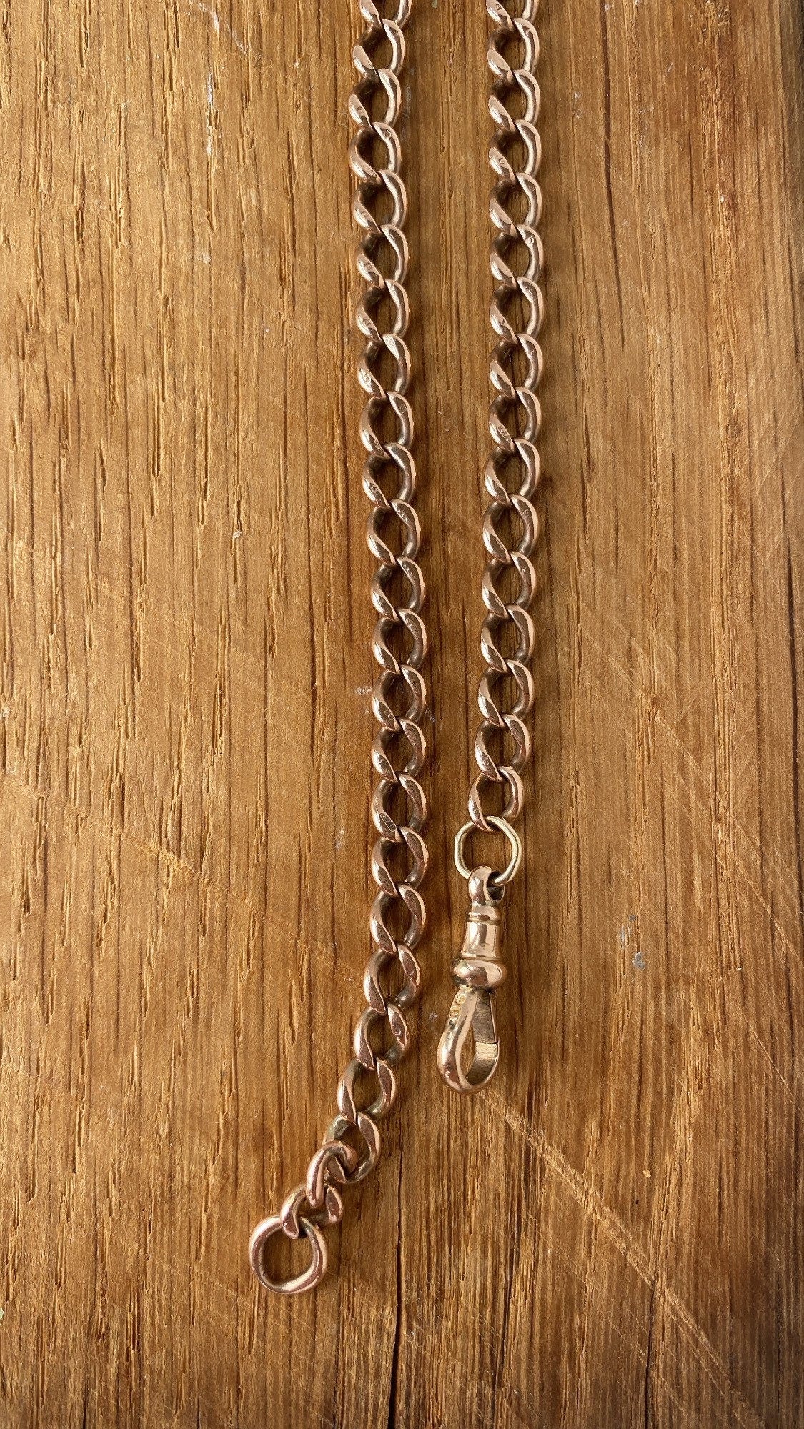 antique albert curb link chain