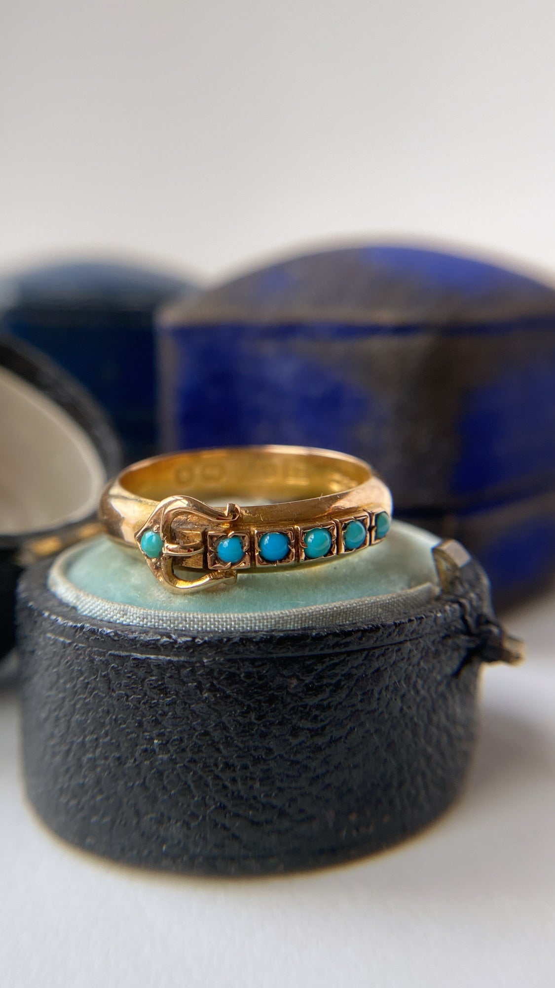 the antique turquoise buckle ring