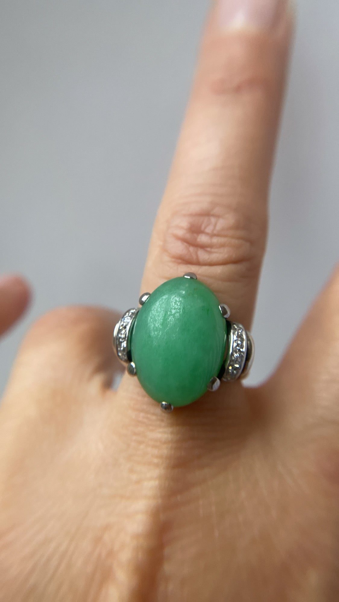 art deco jade ring