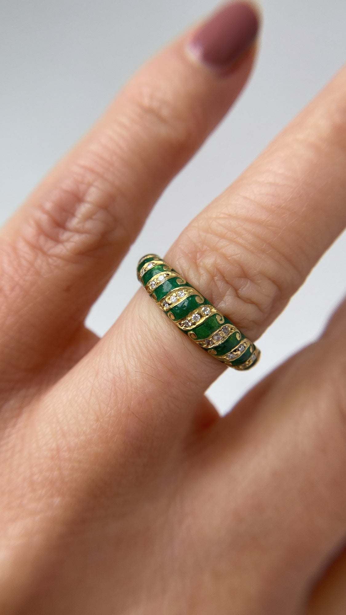the french enamel and diamond band
