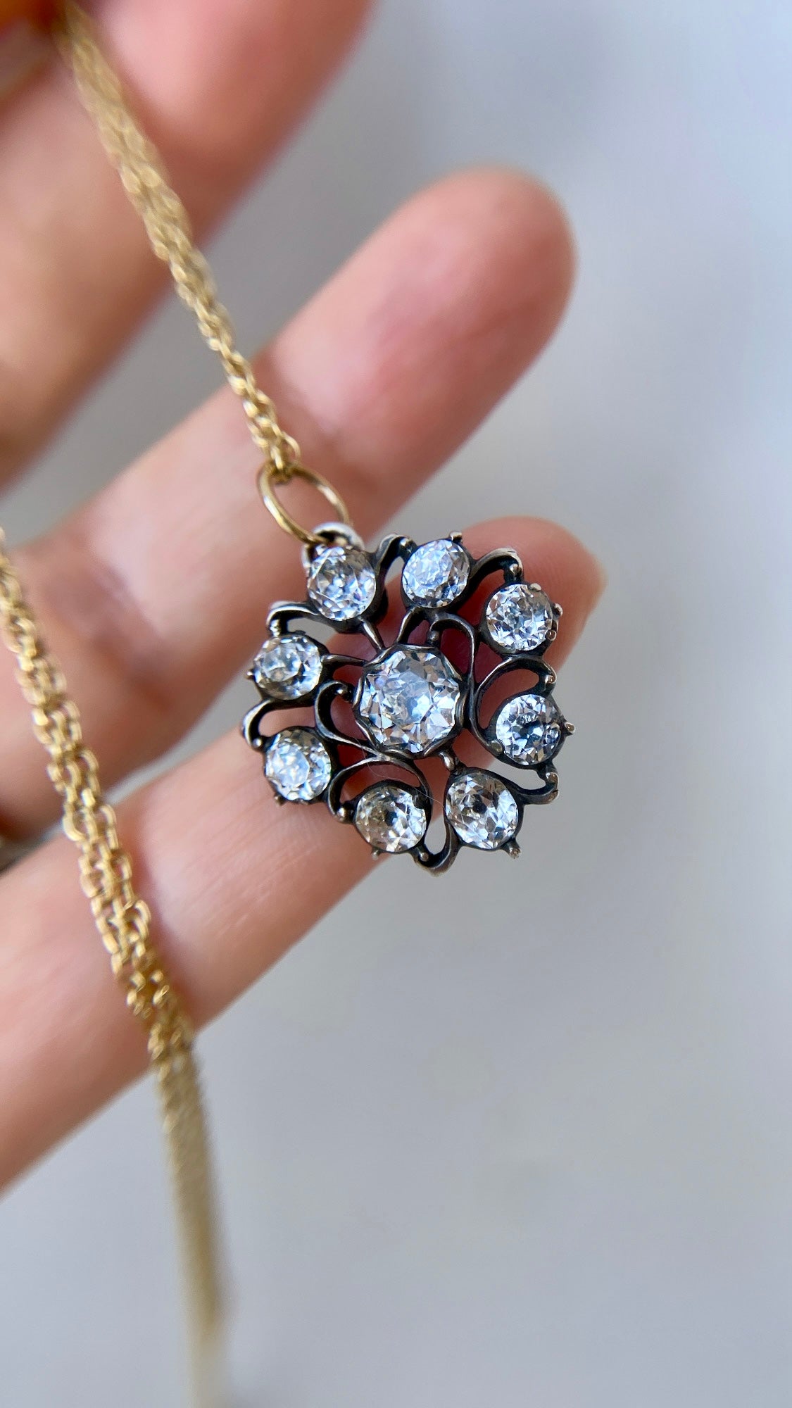 antique paste pendant
