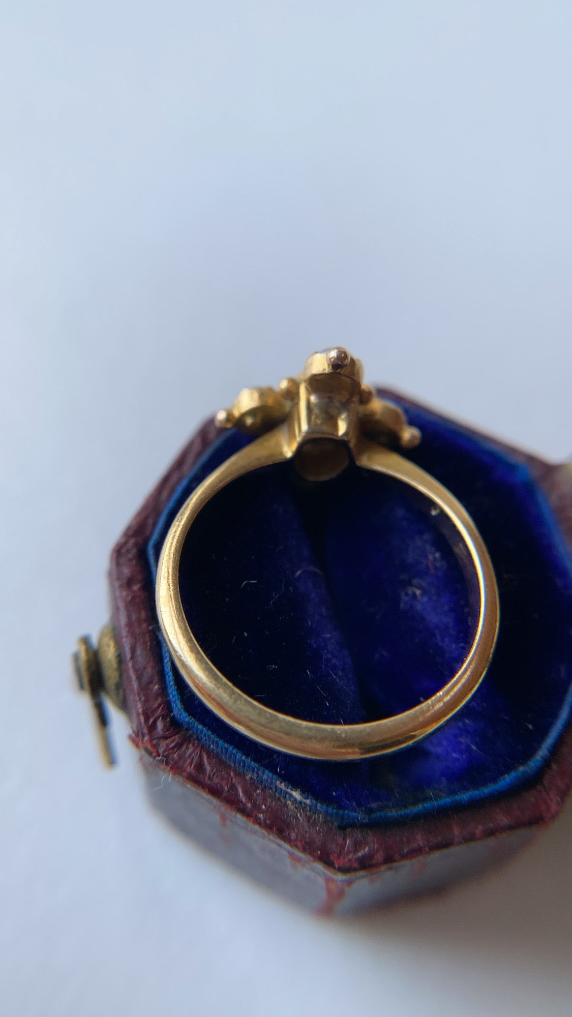antique emerald and pearl ring