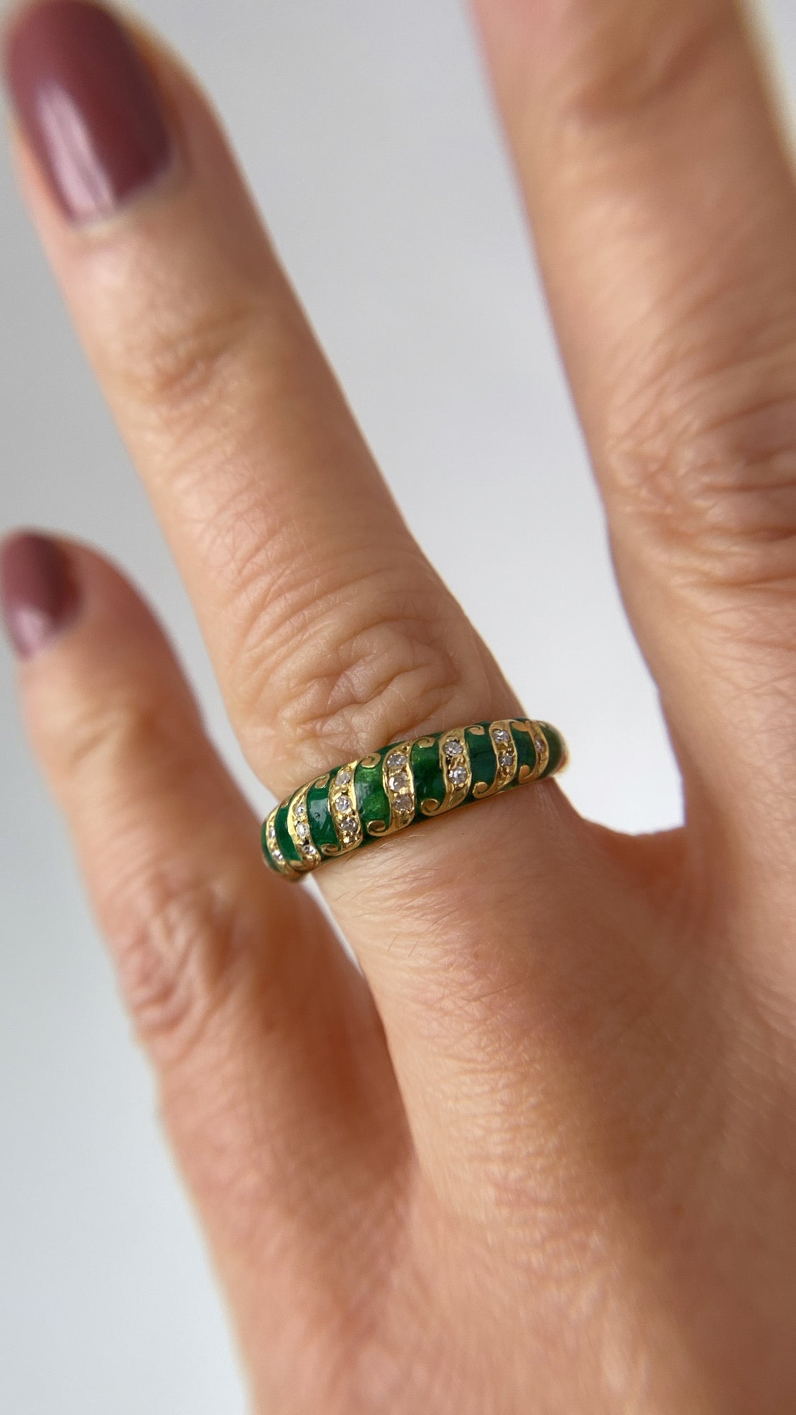 the french enamel and diamond band