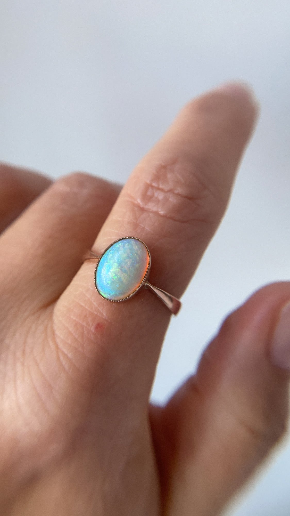 the antique opal solitaire