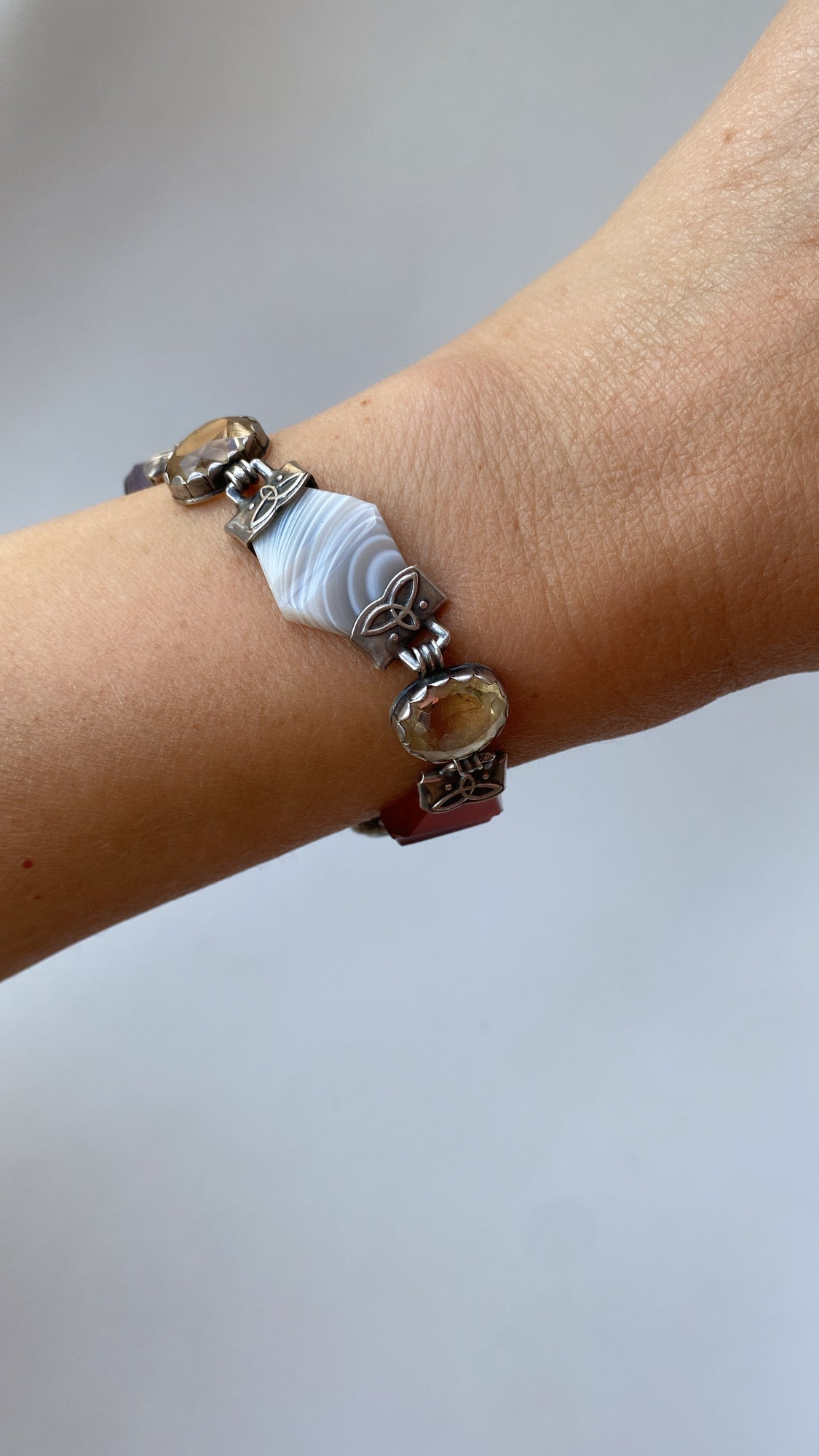 the Scottish agate and cairngorm bracelet