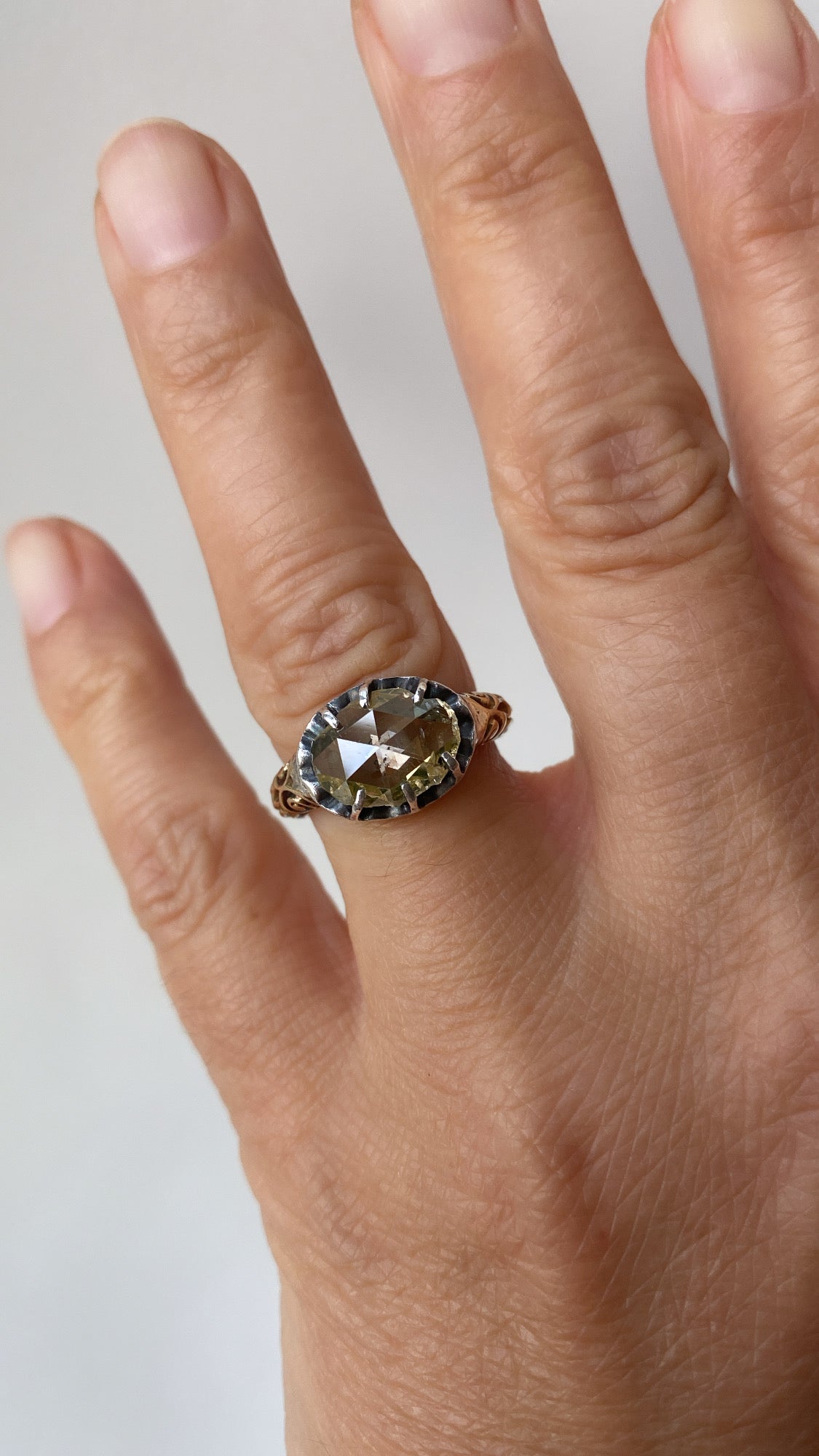 antique Dutch rosecut diamond ring