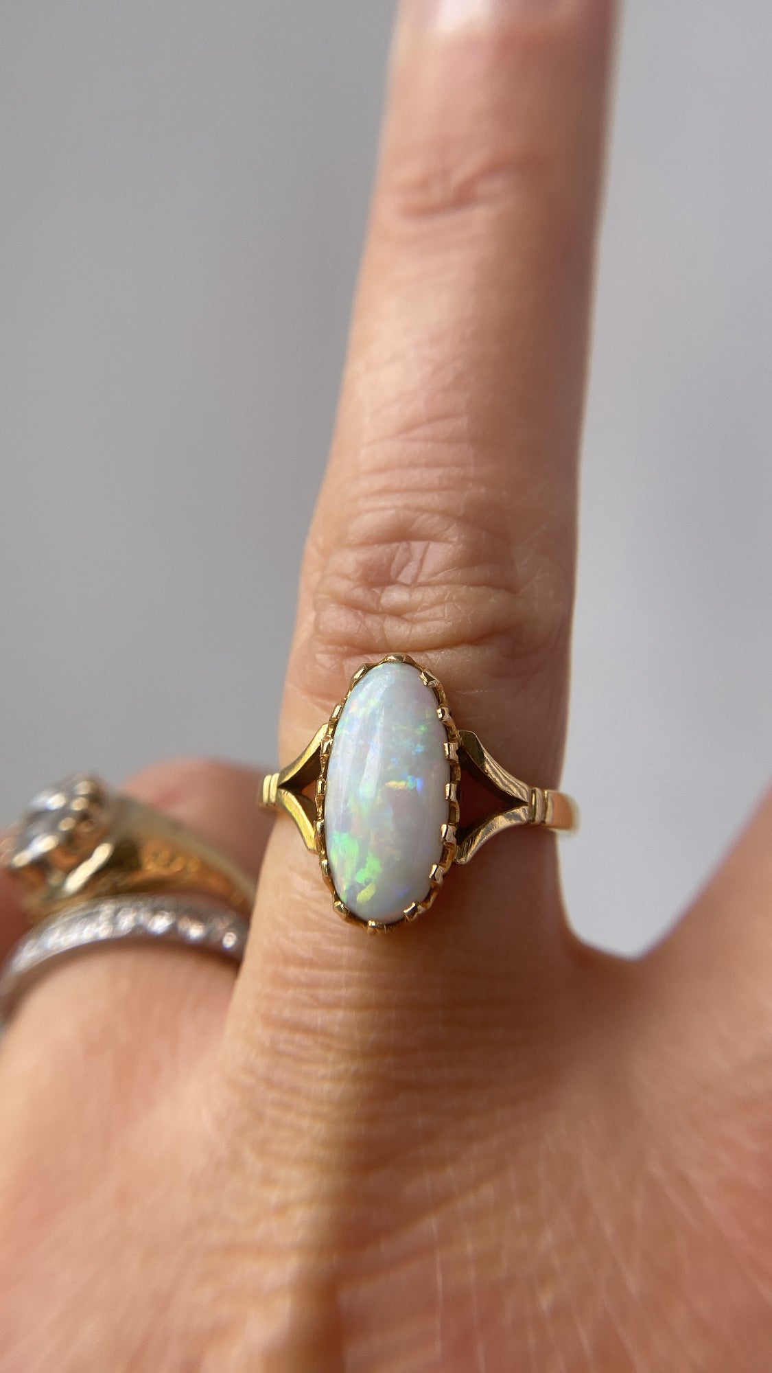 early 20th century opal cabochon ring