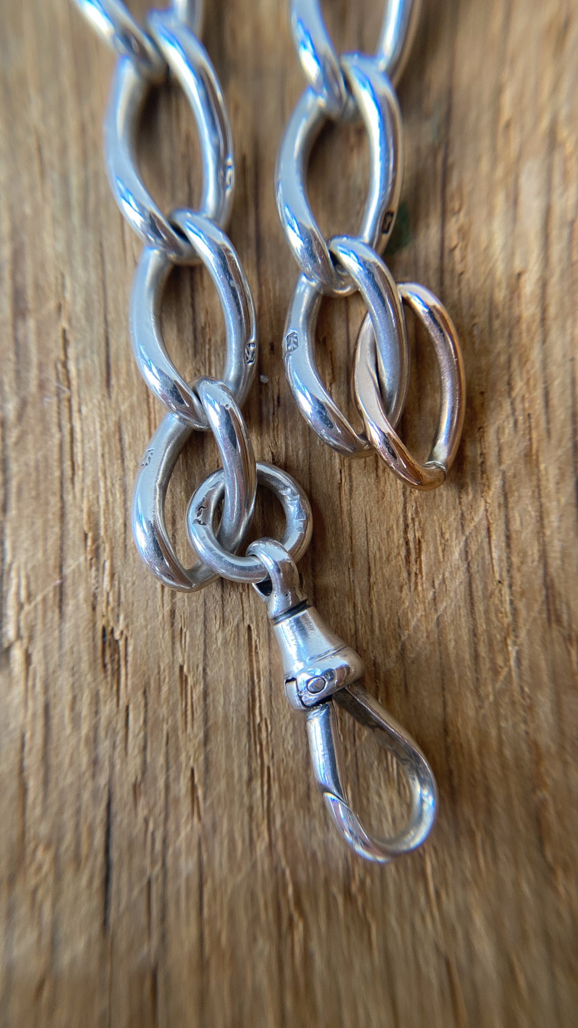 the antique oval link silver bracelet