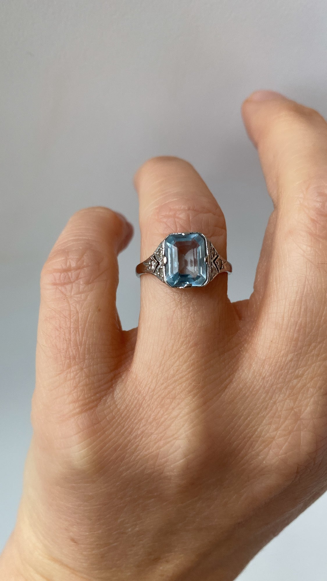 the art deco inspired aquamarine