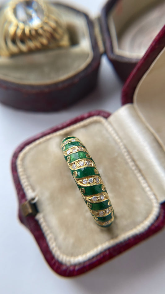 the french enamel and diamond band