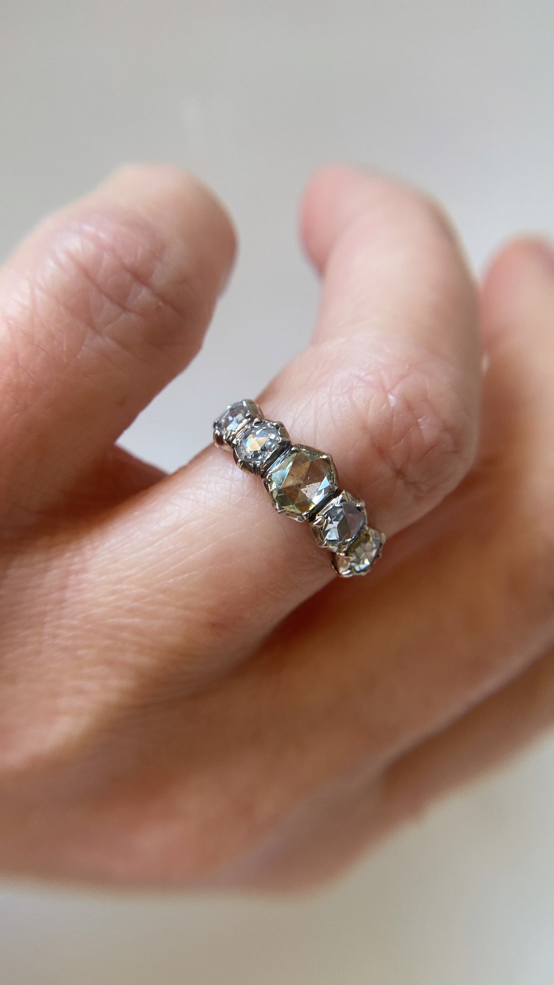 sold/ layaway 2/the rosecut diamond half hoop