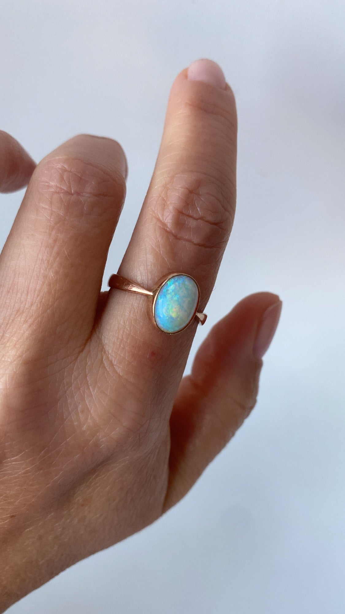 the antique opal solitaire