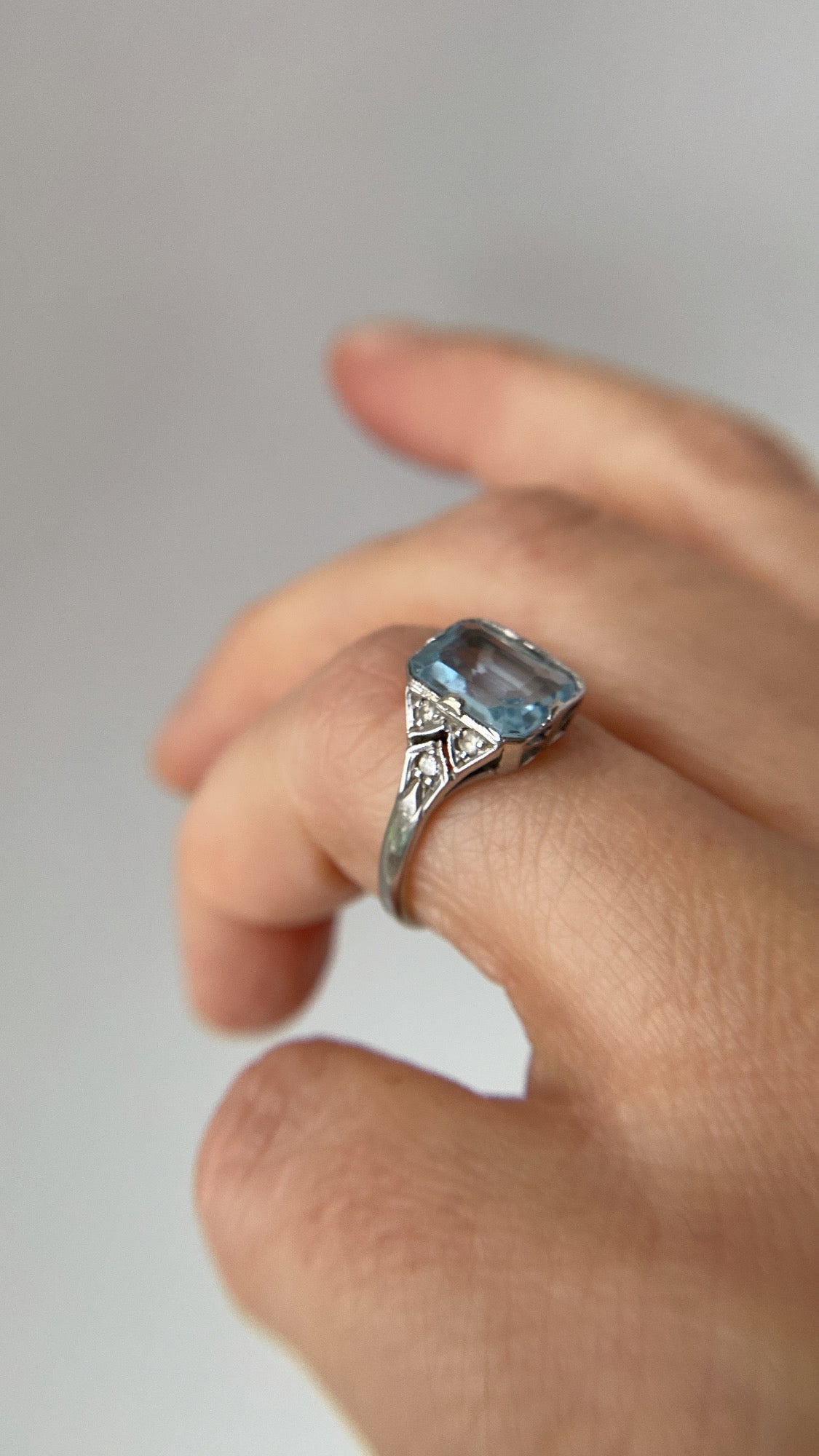 the art deco inspired aquamarine
