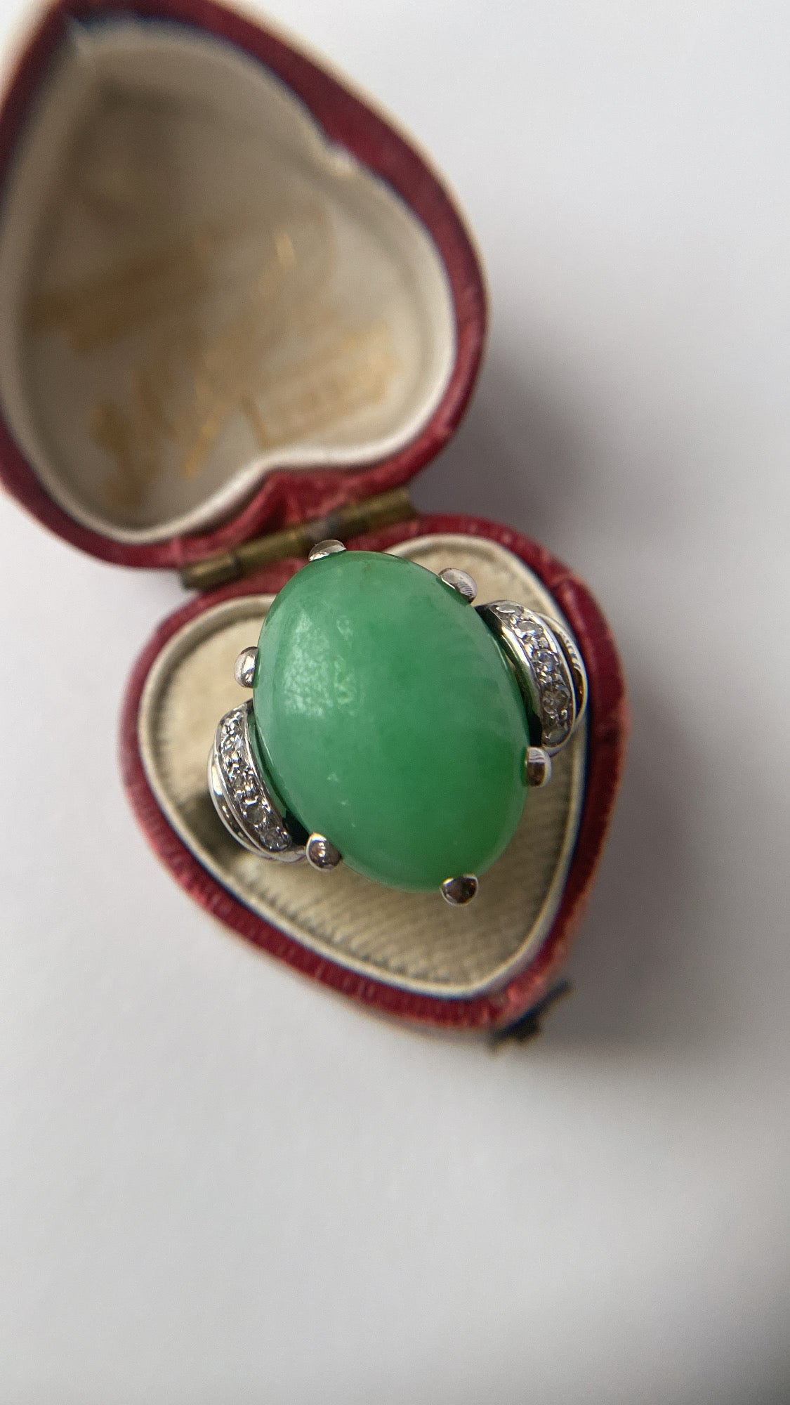 art deco jade ring