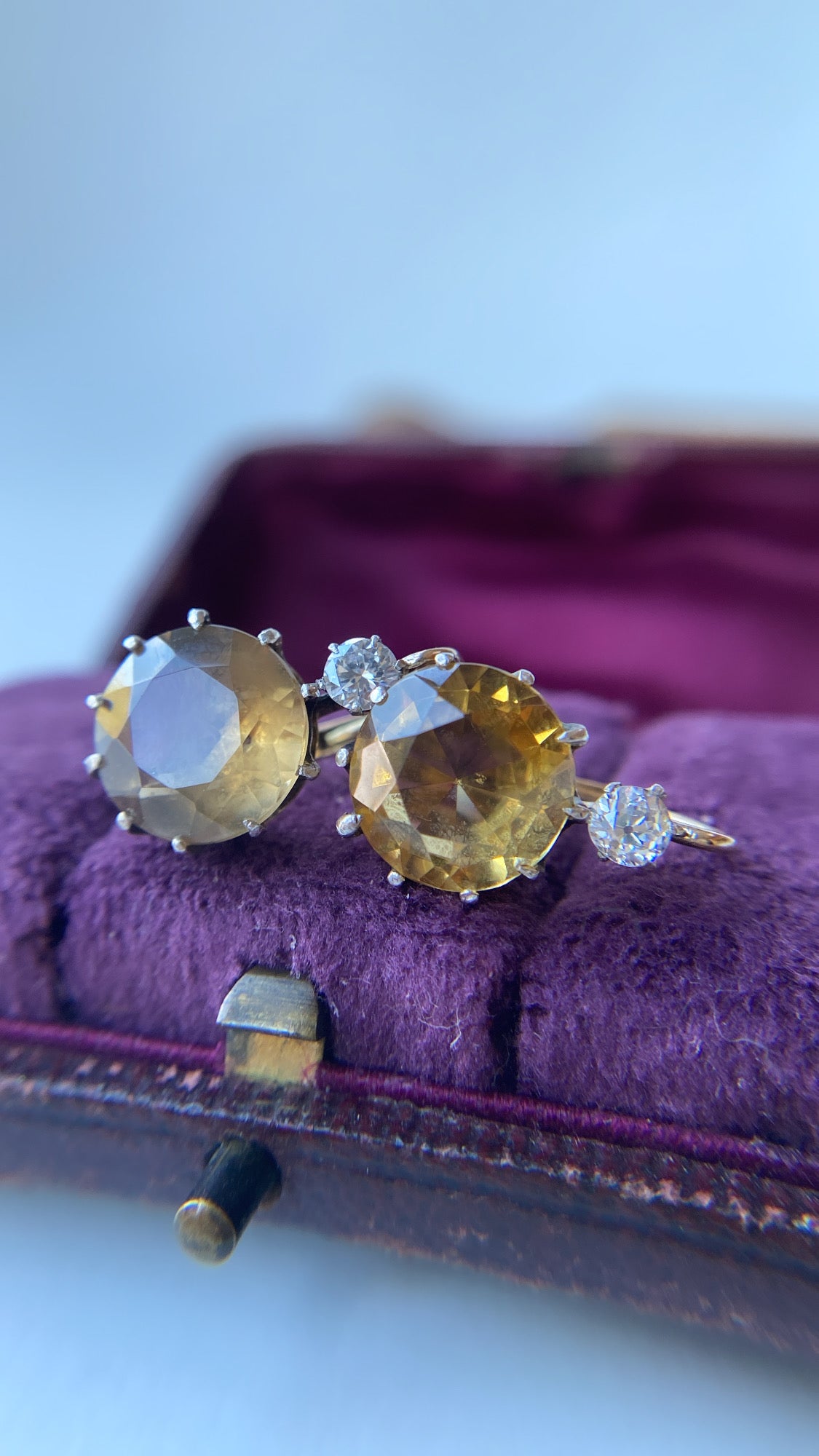 the citrine and diamond dormeuse earrings
