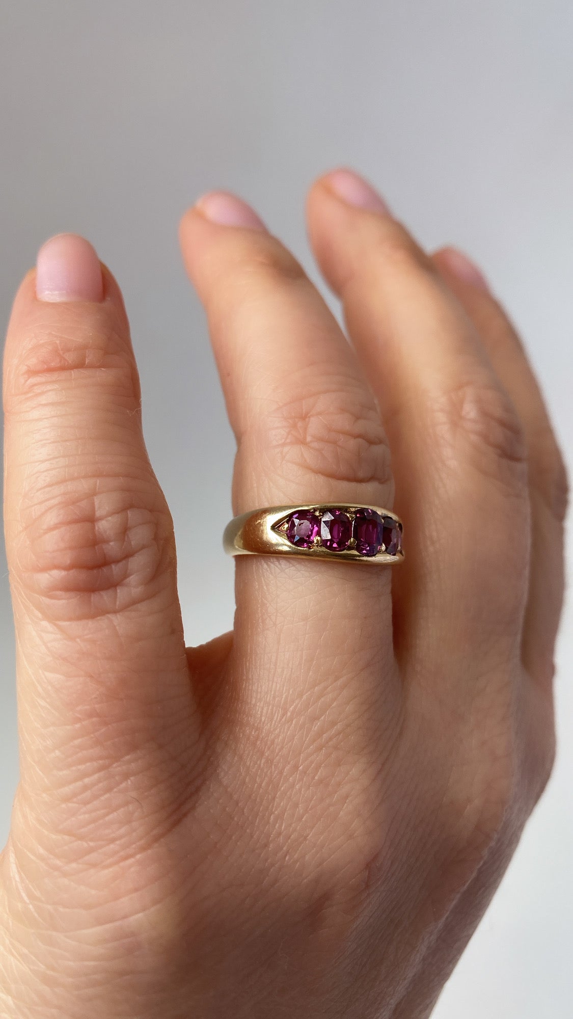 the five stone ruby ring