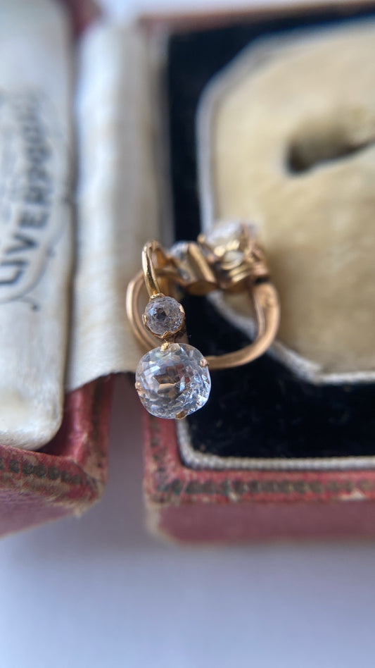 the antique dormeuse paste earrings