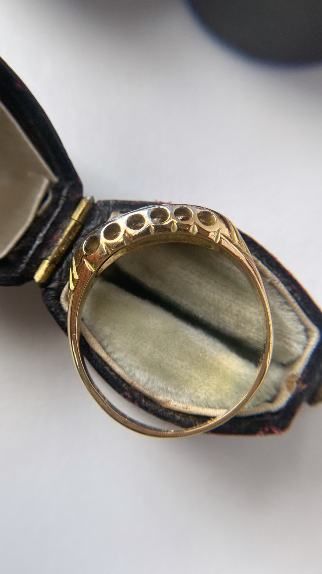 antique diamond boat ring