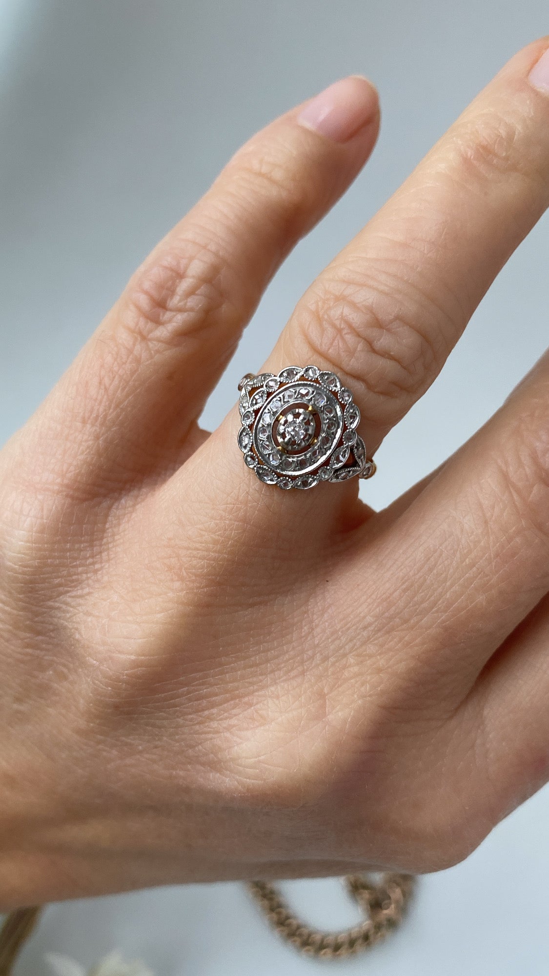 the French diamond lace ring