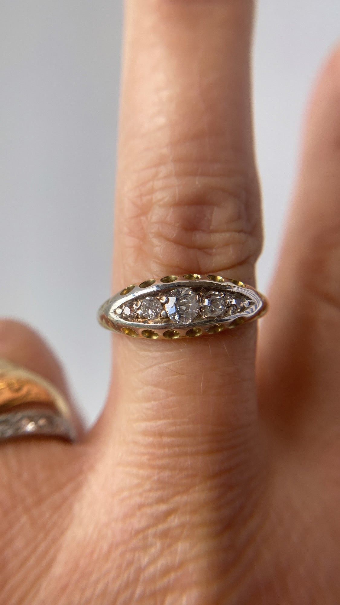 antique diamond boat ring
