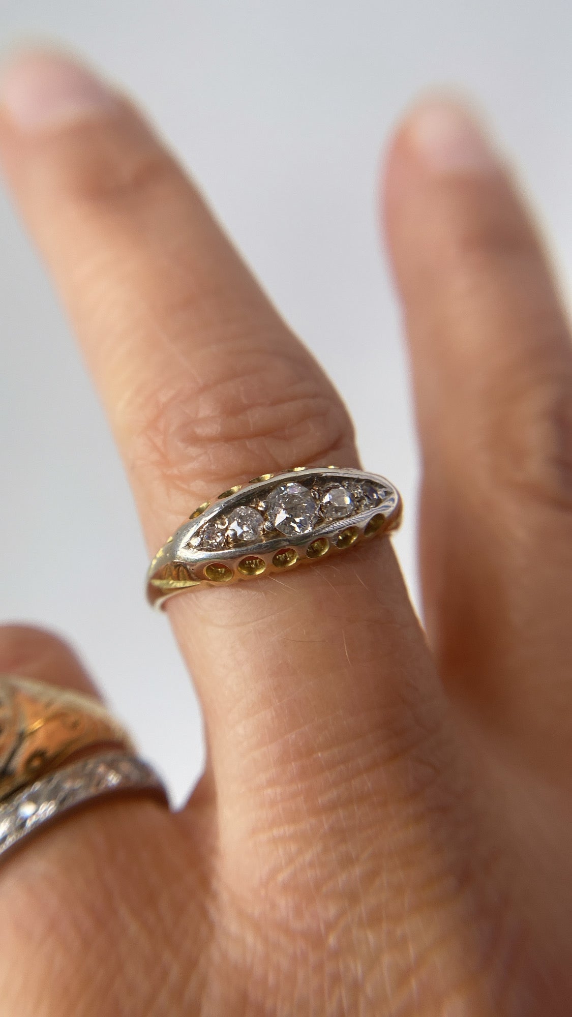 antique diamond boat ring