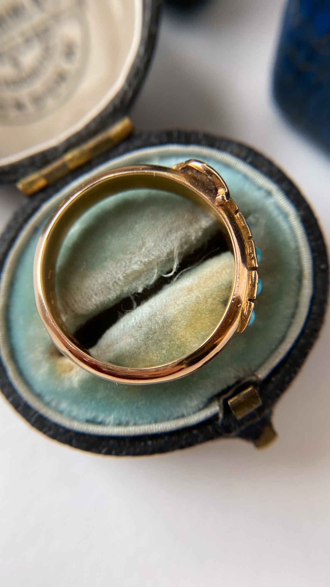 the antique turquoise buckle ring
