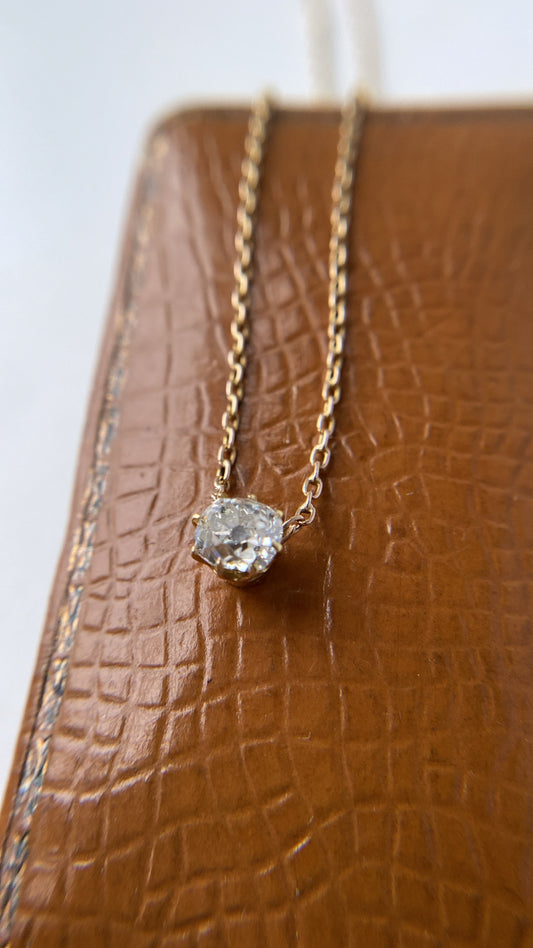 .50ct old mine cut diamond necklace
