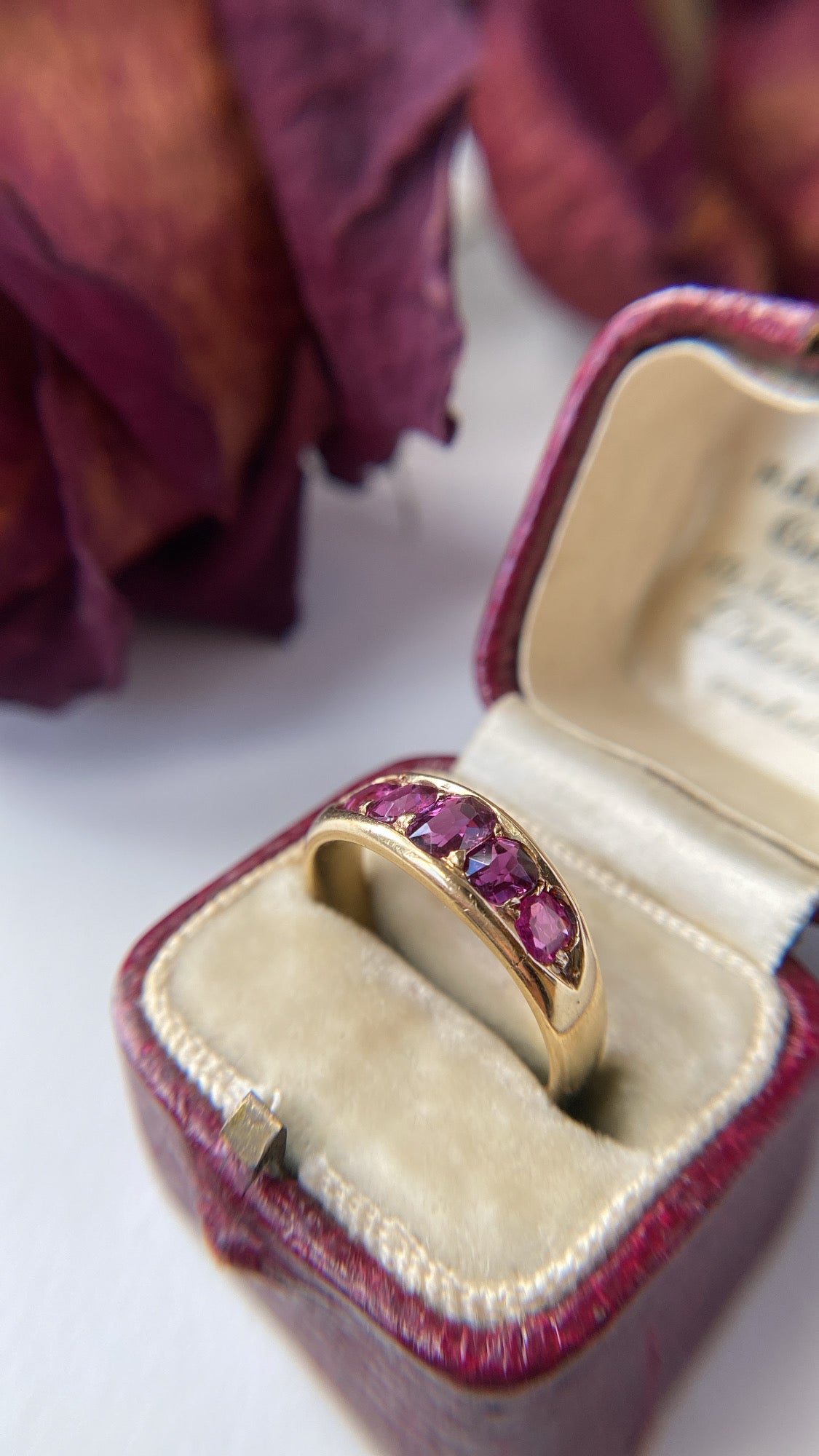 the five stone ruby ring