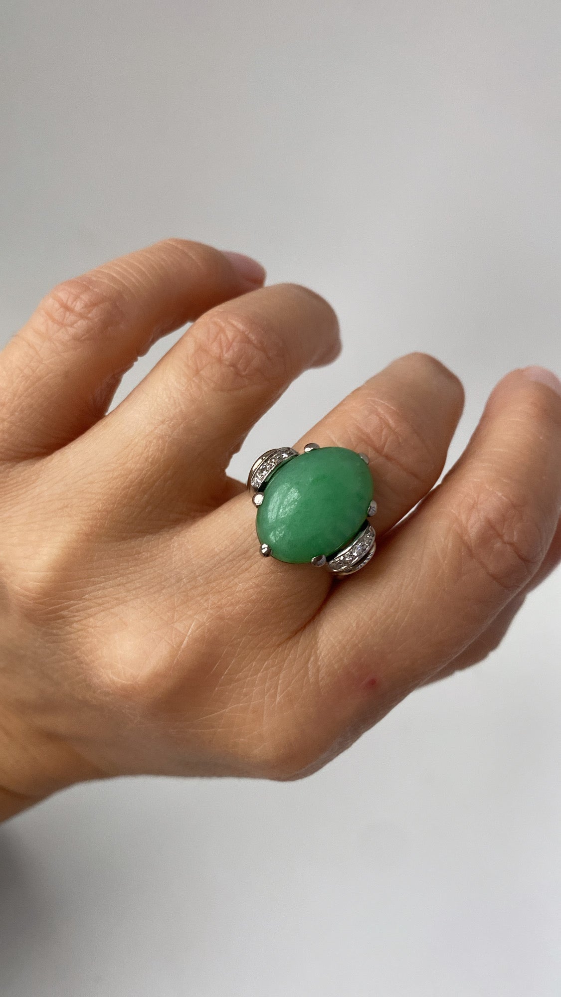 art deco jade ring