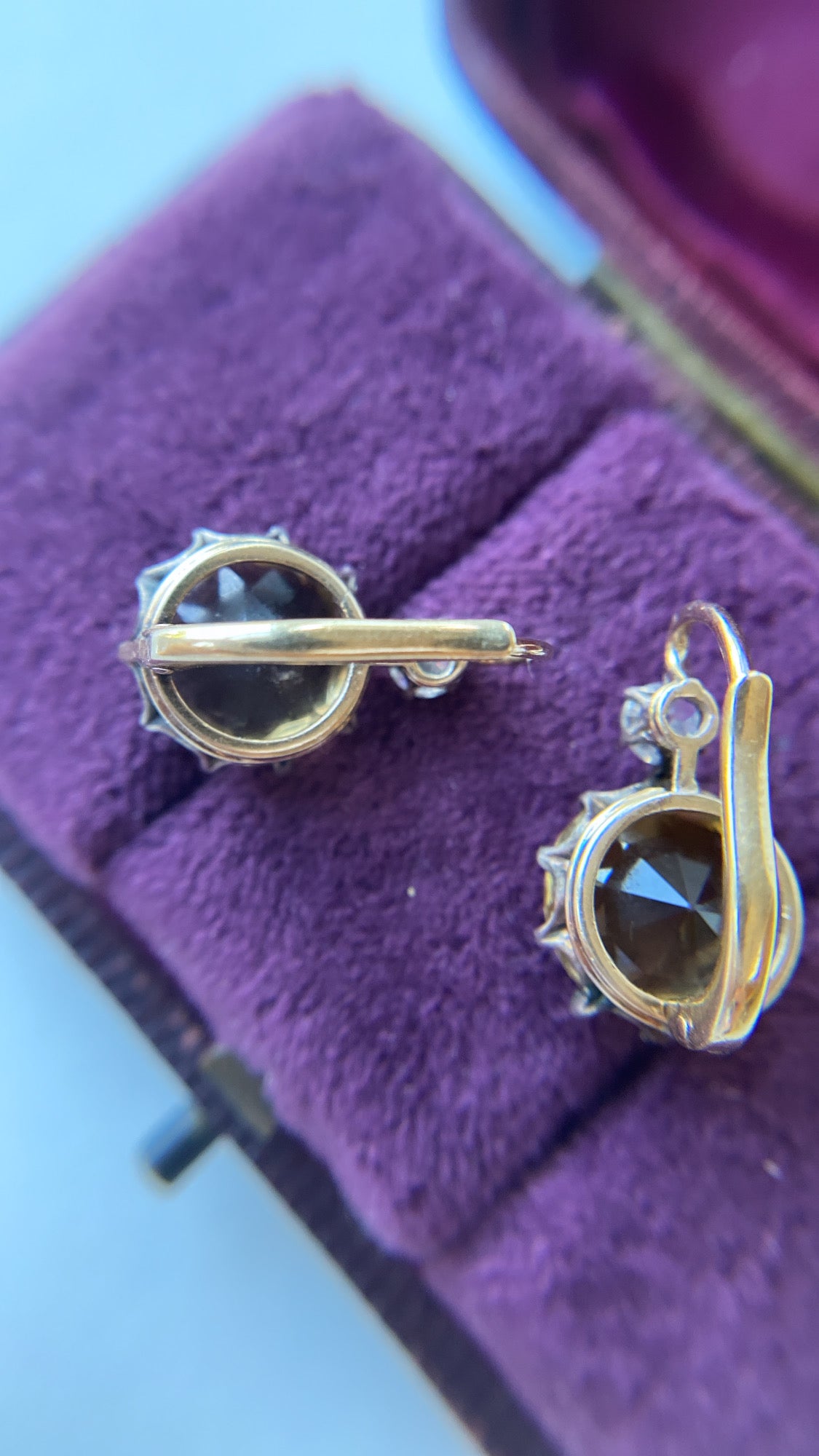 the citrine and diamond dormeuse earrings