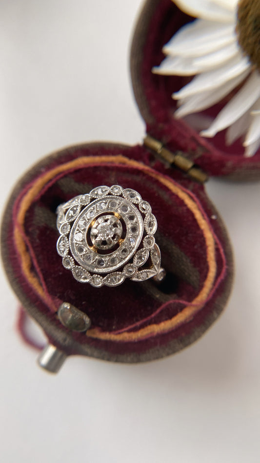 the French diamond lace ring