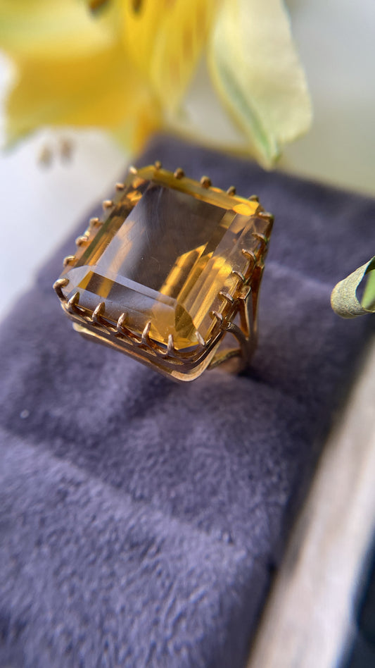 the citrine cocktail ring